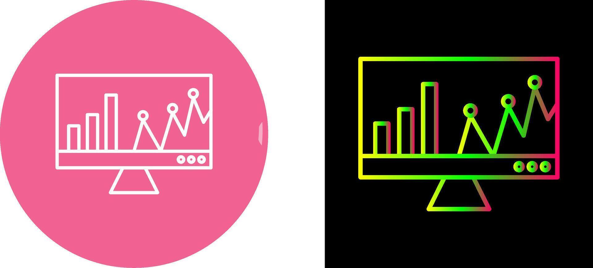 en ligne Statistiques icône conception vecteur