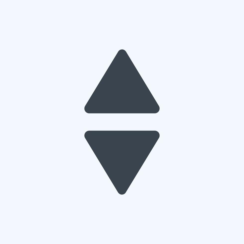 icône de défilement vertical - style glyphe, illustration simple, trait modifiable vecteur