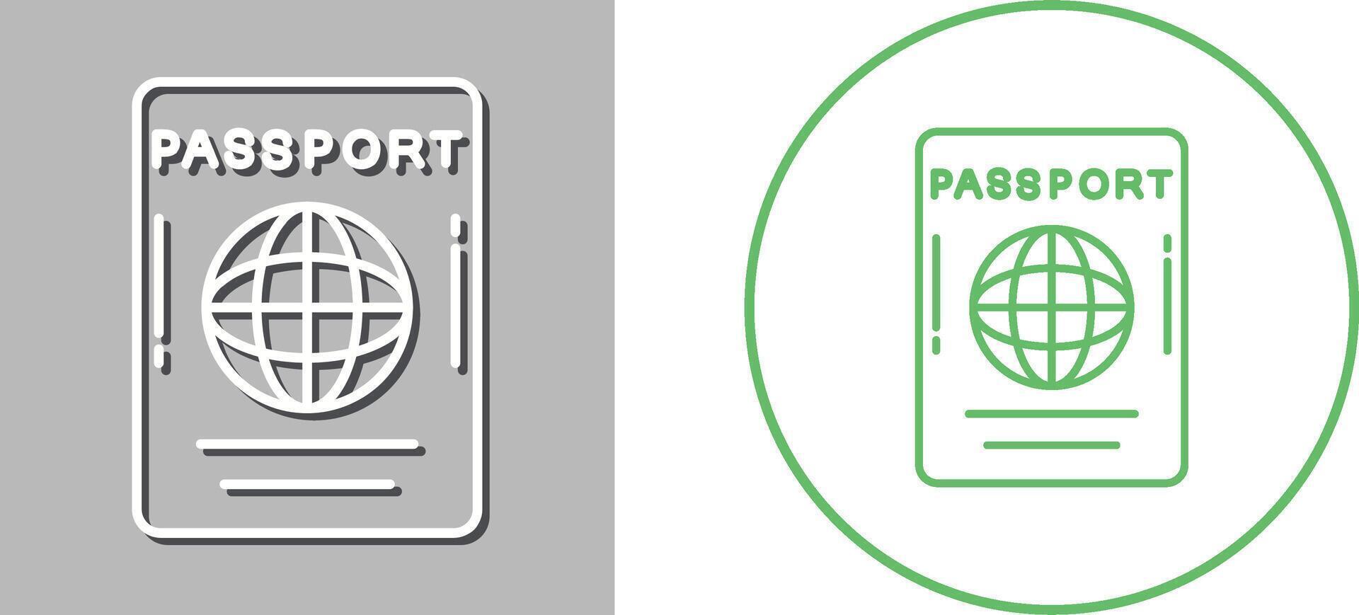 conception d'icône de passeport vecteur