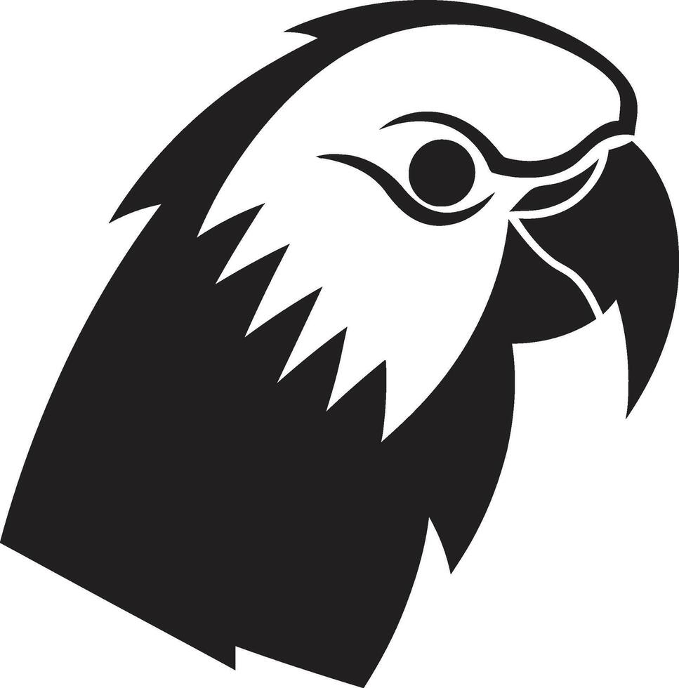 tropical plumeux majesté logo conception à plumes charme perroquet iconique emblème vecteur