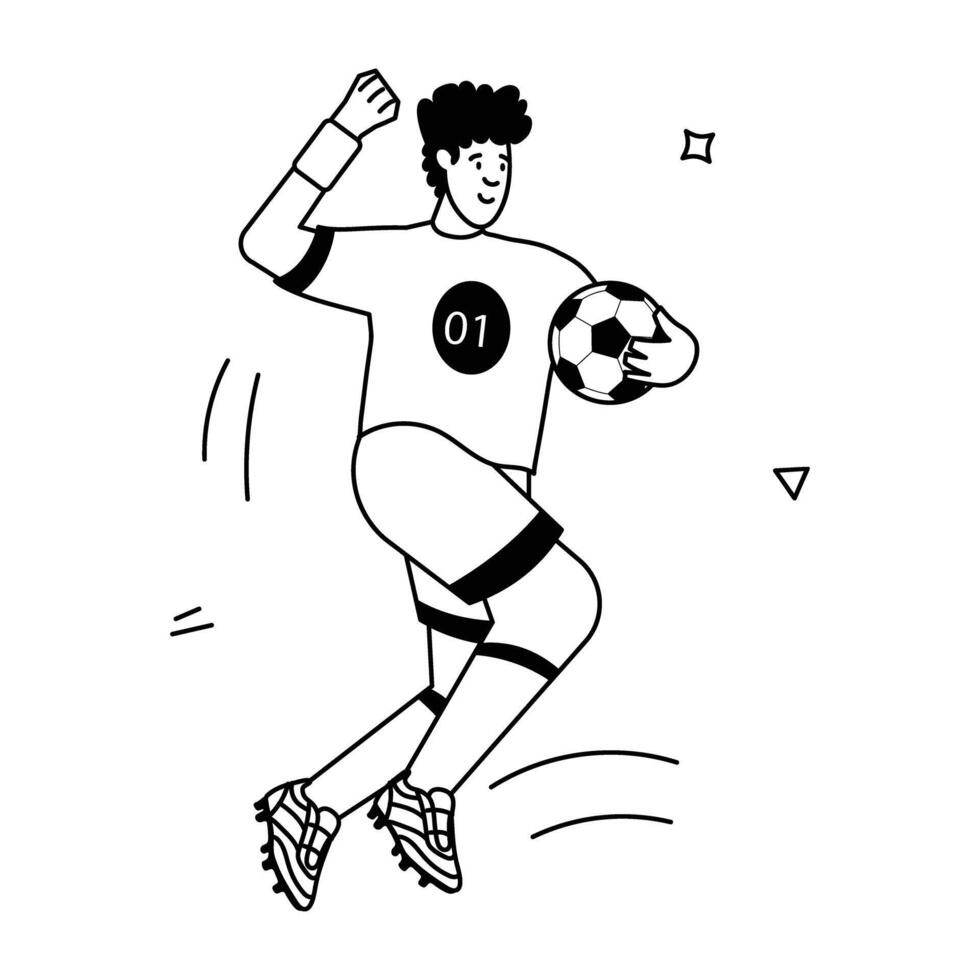 football joueurs plat des illustrations vecteur