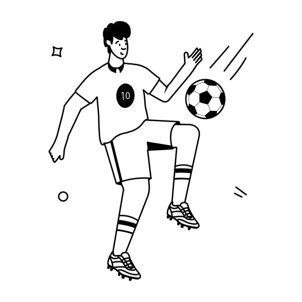 football joueurs plat des illustrations vecteur