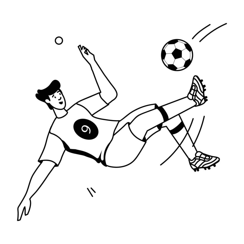 football joueurs plat des illustrations vecteur