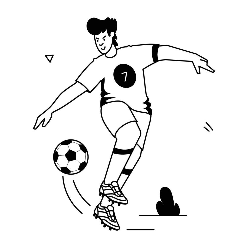 football joueurs plat des illustrations vecteur