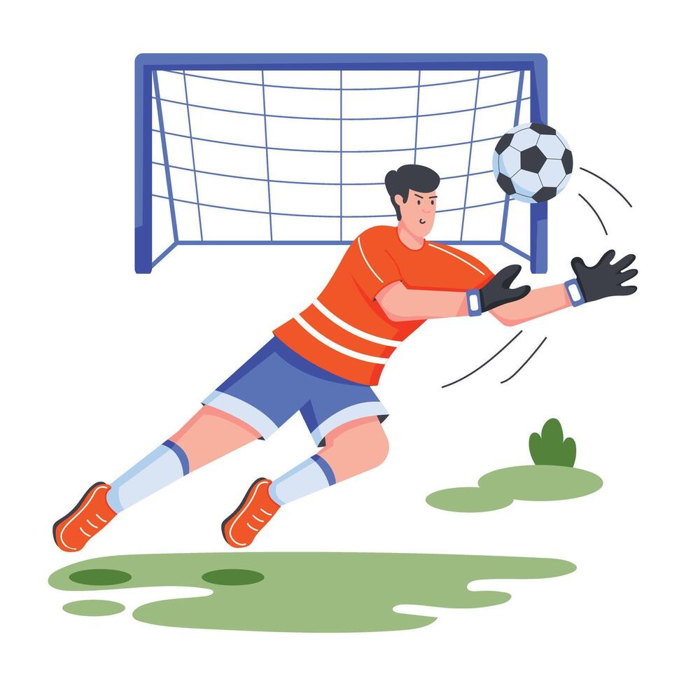 Football sport plat des illustrations vecteur