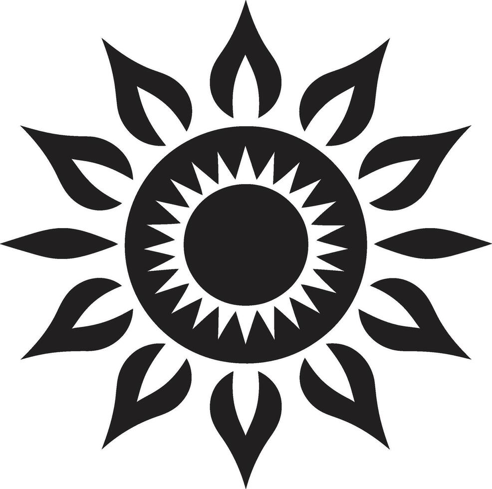 solaire joint Soleil emblème conception embrasé la grâce Soleil symbole vecteur
