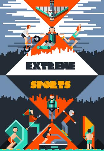 Affiche de sports extrêmes vecteur