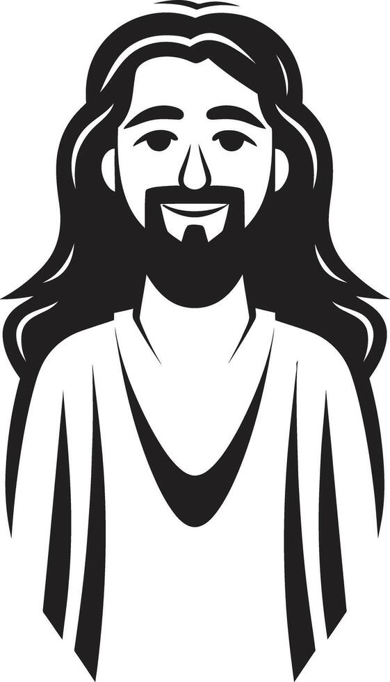 béni présence dessin animé Jésus noir sacré berger mignonne noir Jésus vecteur