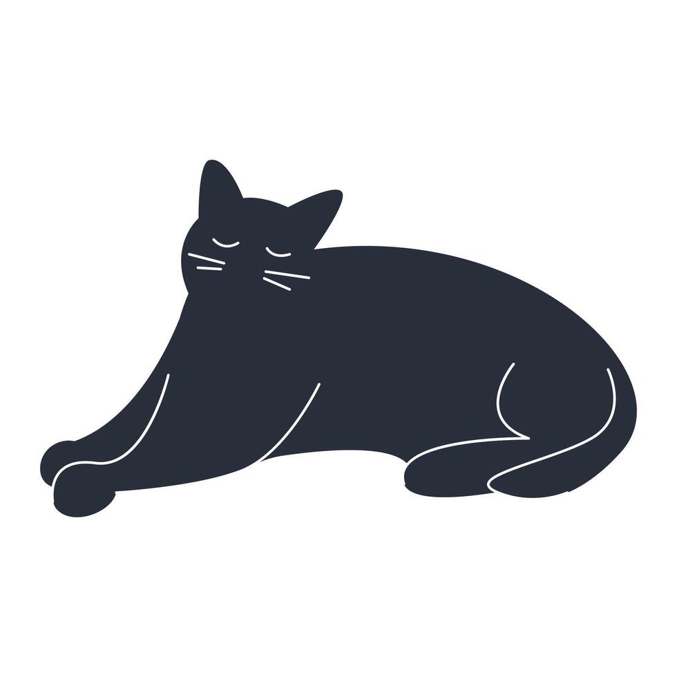 chat mascotte animal marrant illustration isolé vecteur