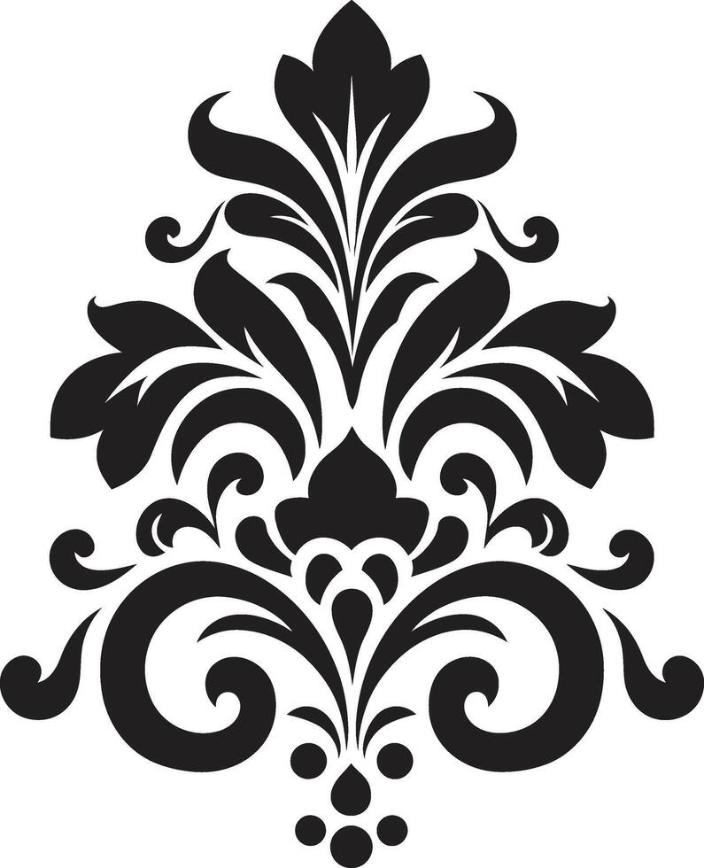 filigrane opulence noir victorien essence ancien filigrane emblème vecteur