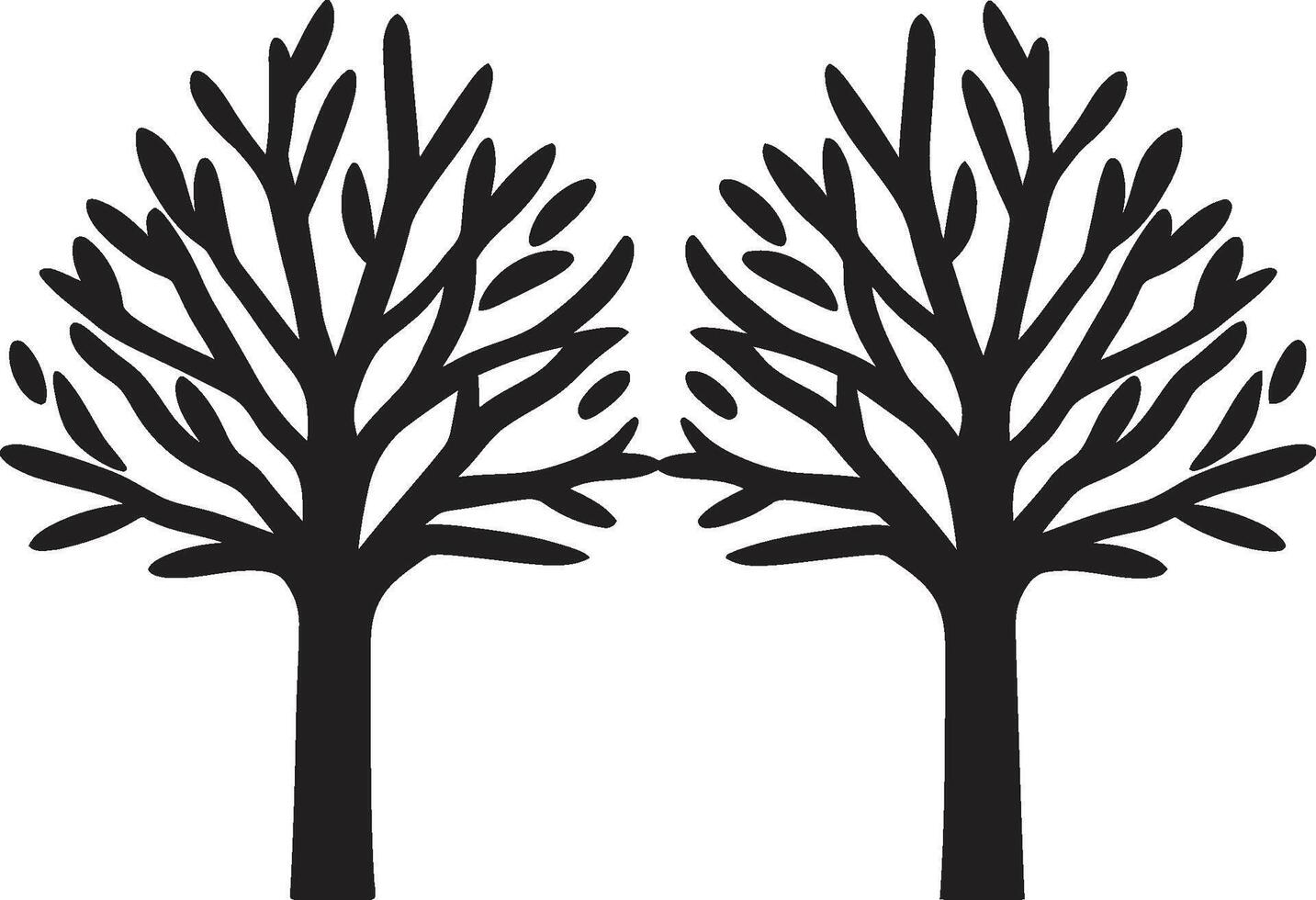 bienveillant branches arbre logo conception silencieux sentinelles arbre iconique image vecteur