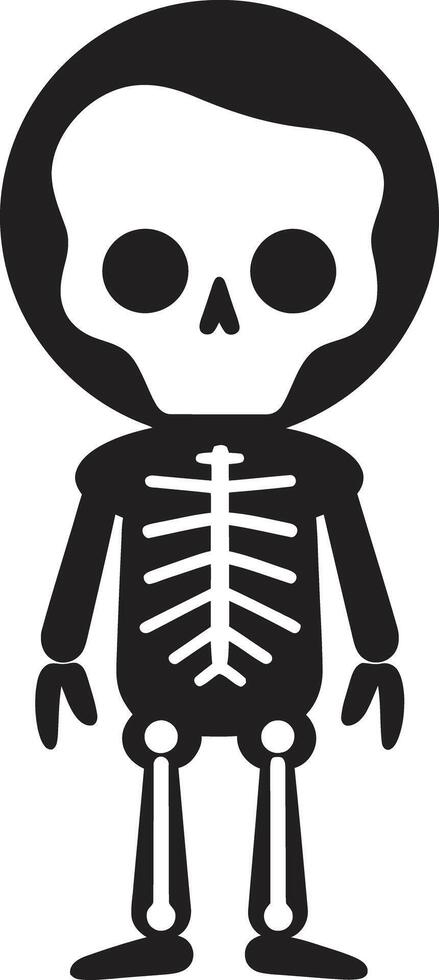adorable OS formation mignonne ic énergique squelette plein corps vecteur