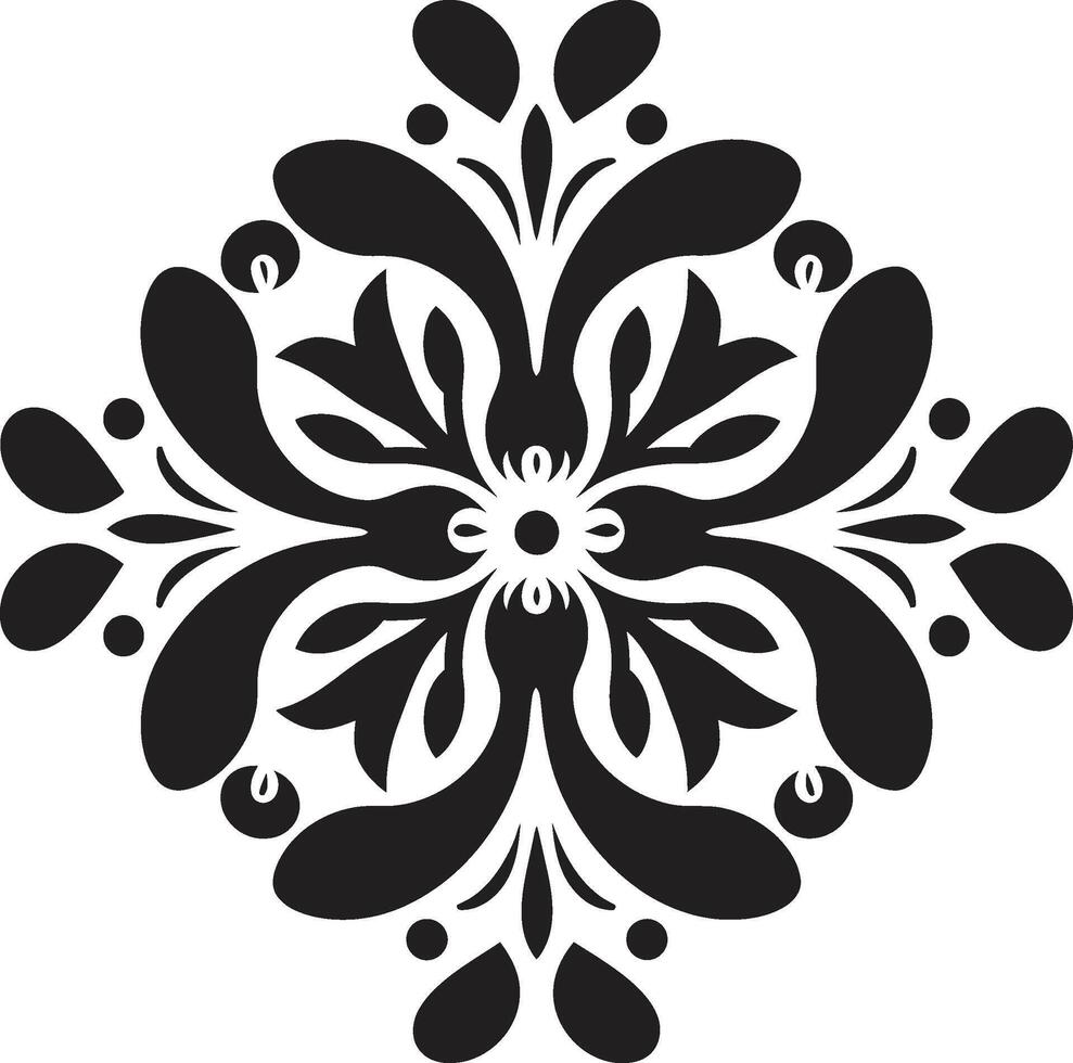 intemporel élégance noir ornement emblème complexe accents décoratif vecteur