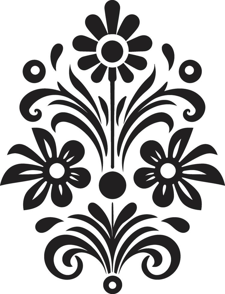 fleuri courbes décoratif emblème exquis complexité emblème vecteur