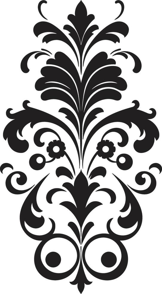 baroque complexité ancien emblème luxueux patrimoine noir filigrane emblème vecteur