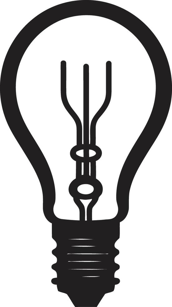 sublime éclat noir ampoule marque sculpture lumière noir ampoule ographie vecteur
