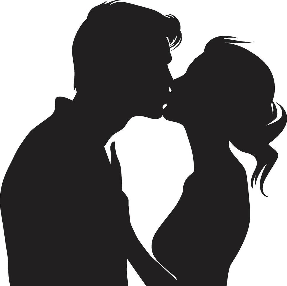 céleste baiser aimant couple emblème bienheureux lien duo vecteur
