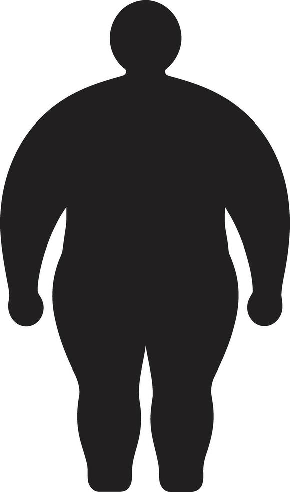 en forme fondations 90 mot emblème dans noir pour obésité conscience obésité odyssée Humain pour bien-être révolution vecteur