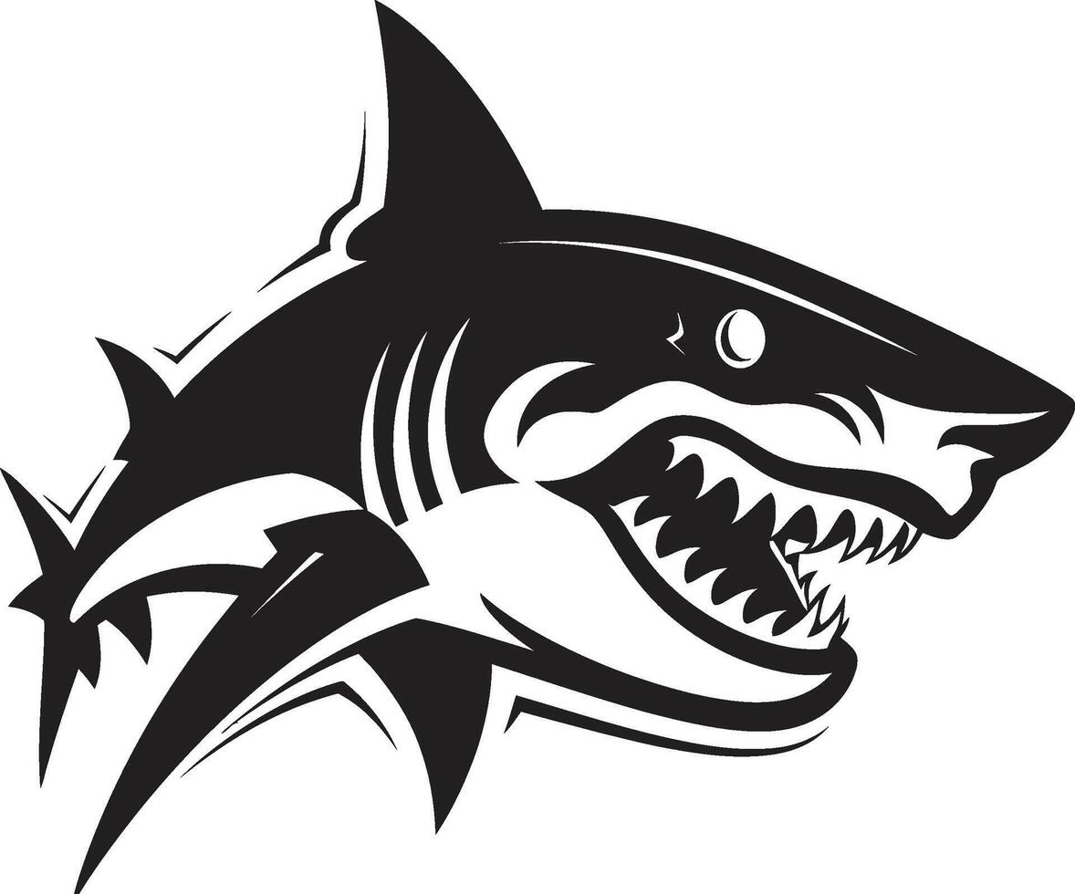 océanique sommet noir pour redoutable requin dans rapide mer souverain noir requin vecteur