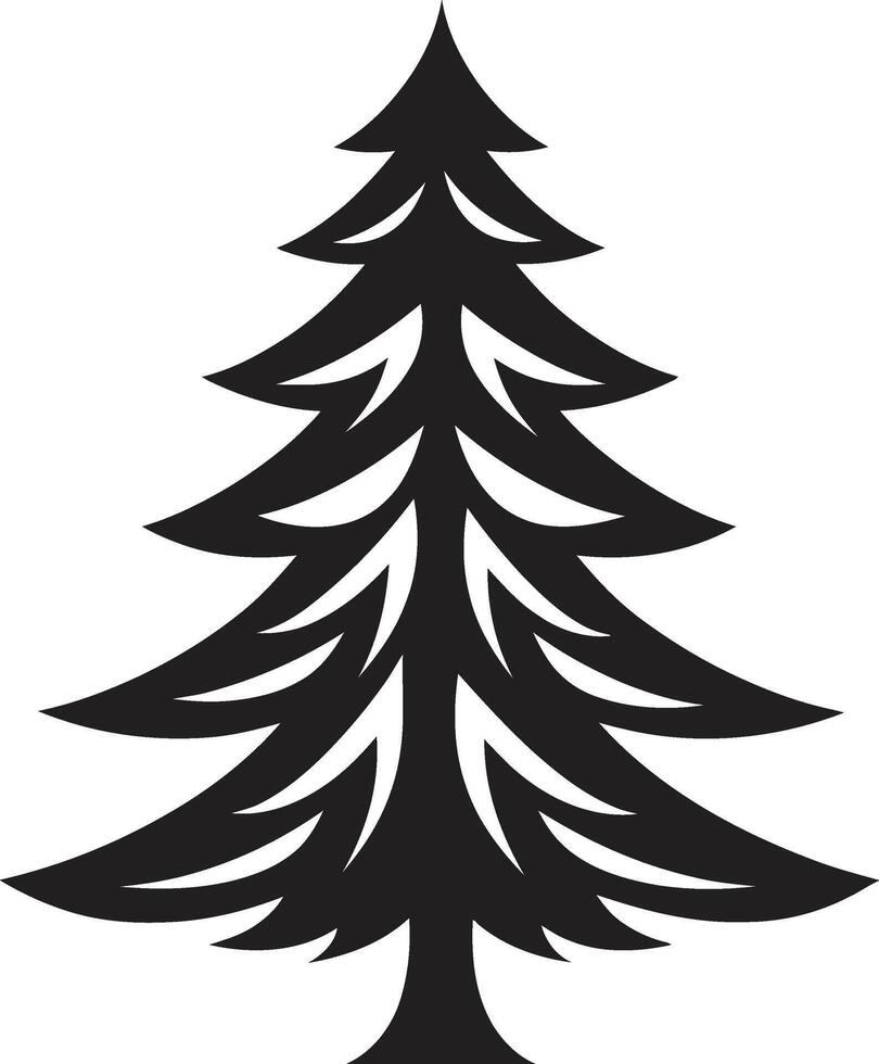 glacial copains Noël arbre des illustrations pour adorable emmêlé dans clinquant des arbres éléments pour de fête vacances décor vecteur