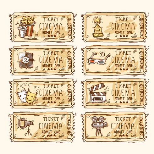 Billet de cinéma vecteur