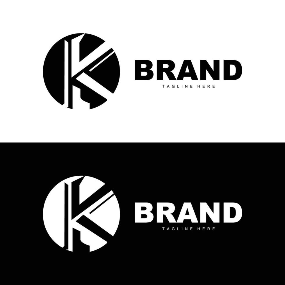 alphabet lettre k initiale logo conception Facile produit marque modèle vecteur