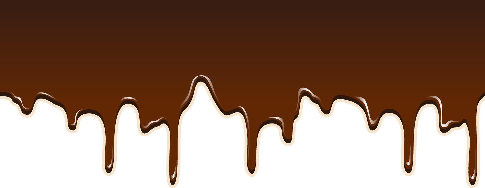 réaliste égouttage marron Chocolat illustration isolé dans blanc Contexte. monde Chocolat journée fête élément. vecteur