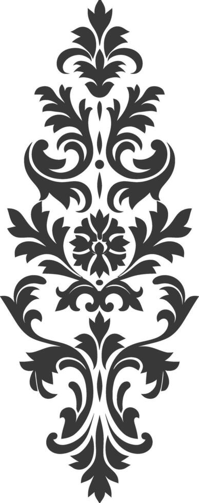 silhouette verticale ligne diviseur avec baroque ornement noir Couleur seulement vecteur