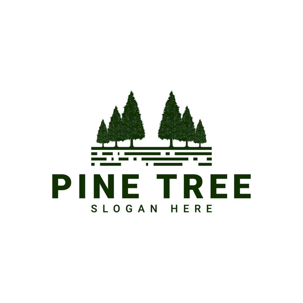 pin arbre logo, cette logo est inspiré par pin des arbres dans le forêt vecteur