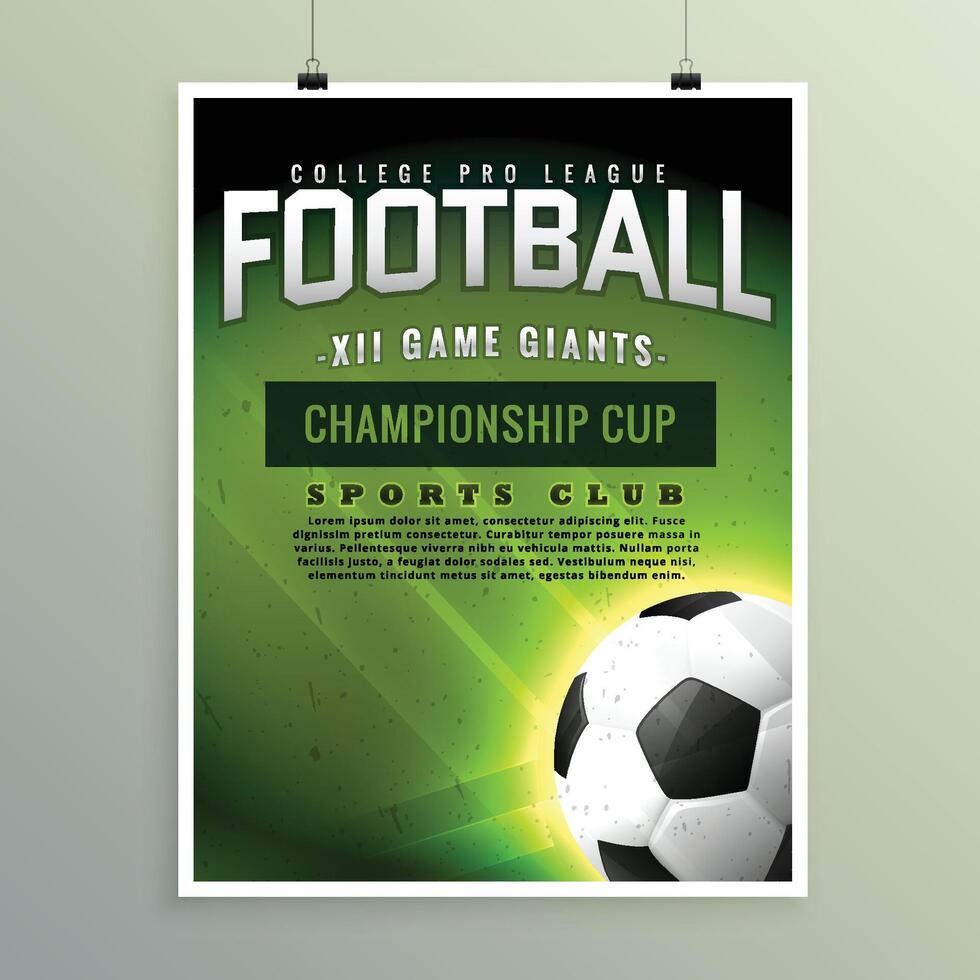 Football des sports championnat Jeu prospectus modèle vecteur