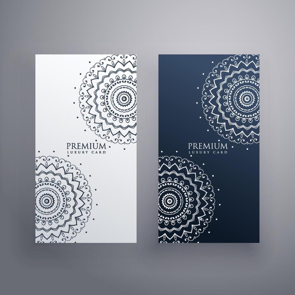 prime ensemble de mandala carte dessins vecteur