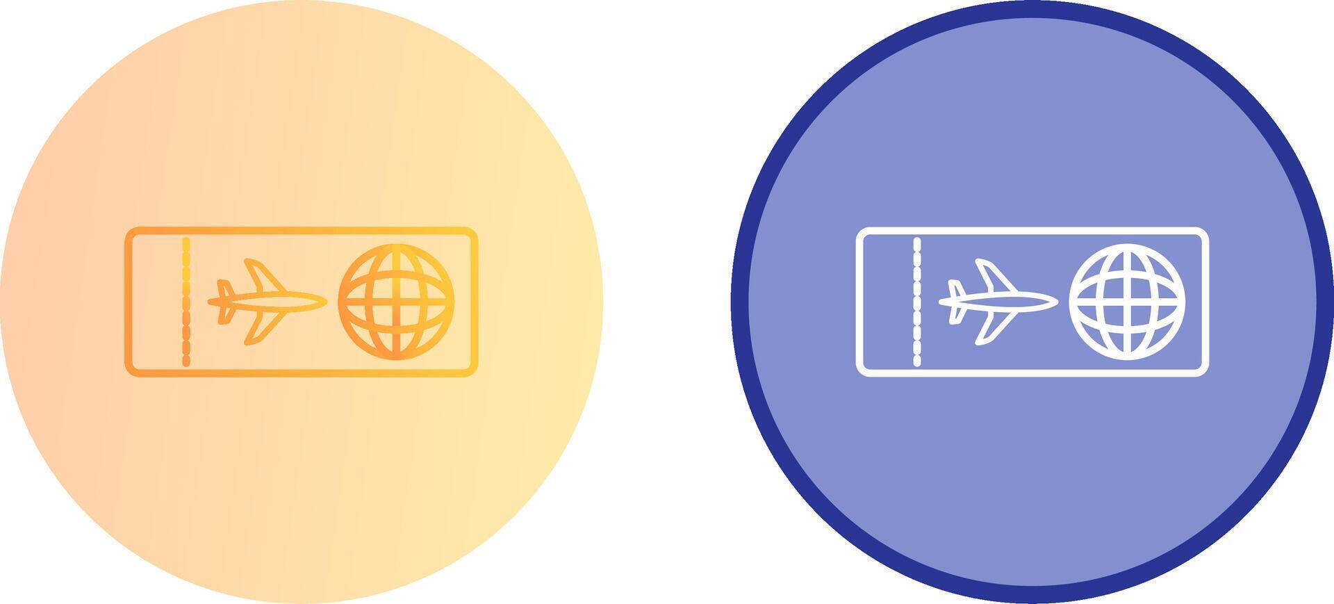 conception d'icône de billets d'avion vecteur