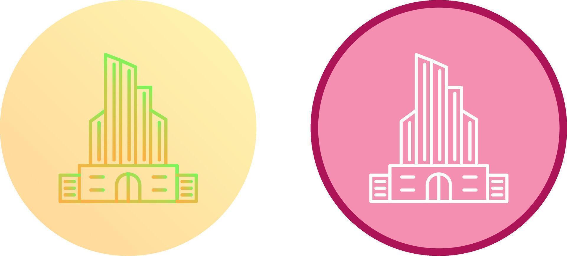 conception d'icône d'immeuble de bureaux vecteur