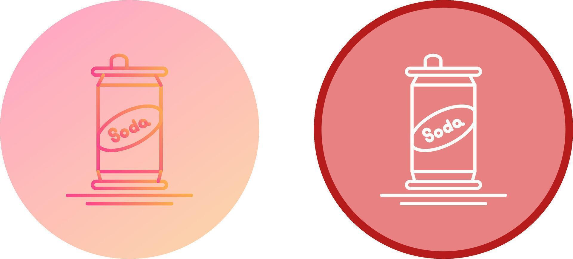 conception d'icône de canette de soda vecteur