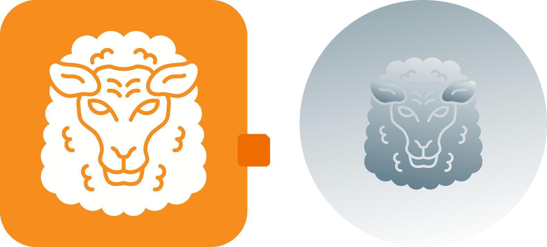 conception d'icône de mouton vecteur