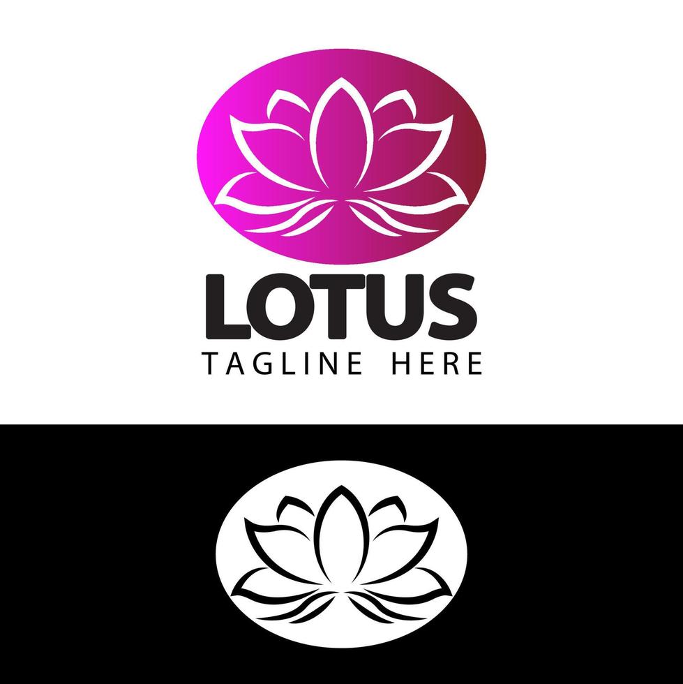 vecteur de conception de modèle de logo lotus