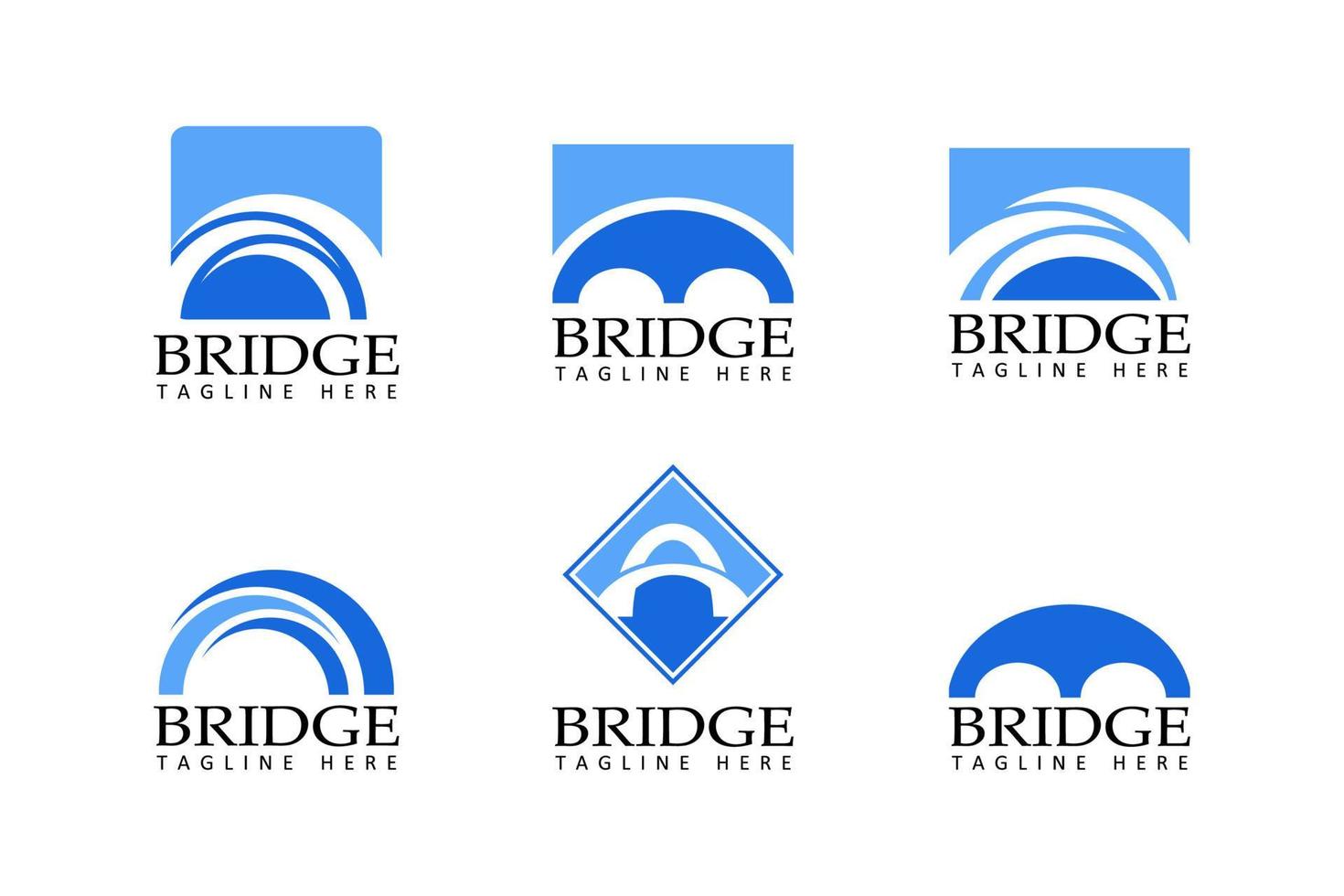 vecteur de conception de modèle de jeu de logo de pont