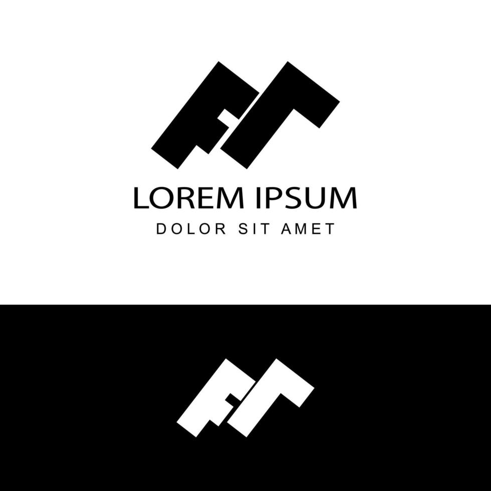 fl m lettre initiale liée logo, vecteur de conception de modèle de logo de montagne