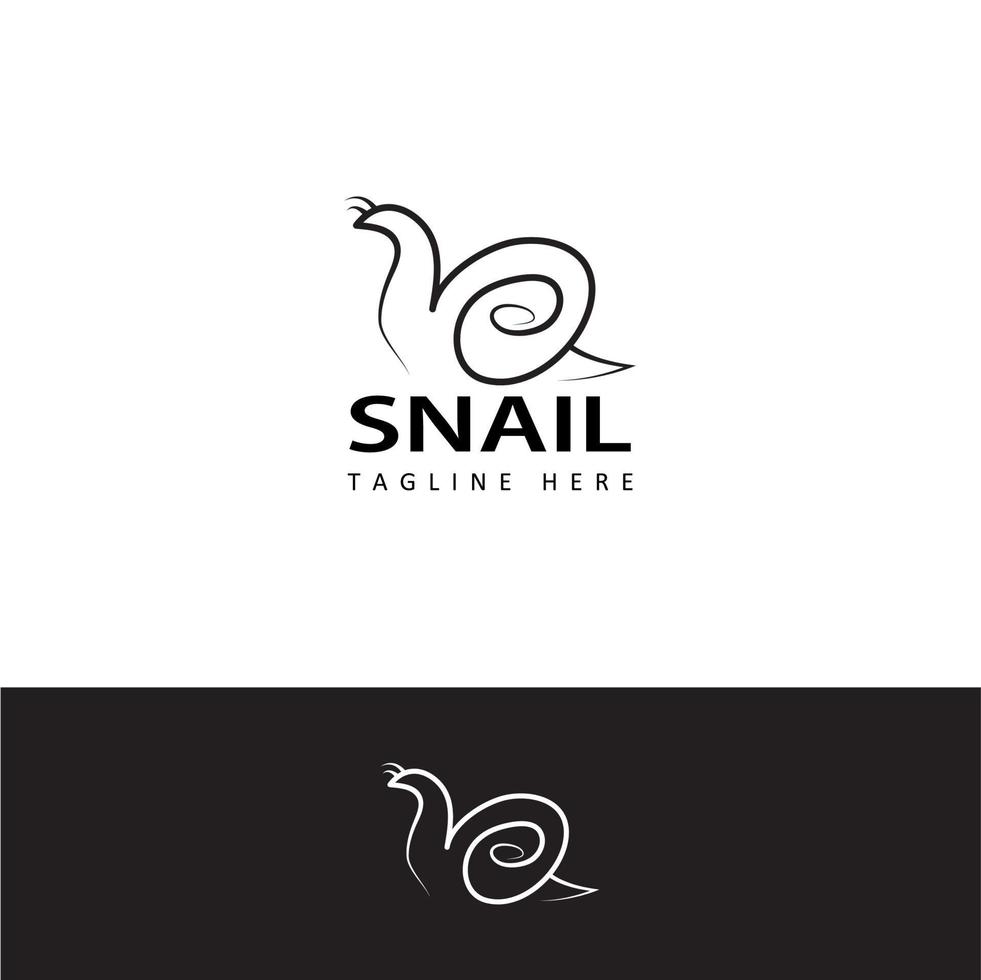 conception de modèle de logo d'escargot vecteur