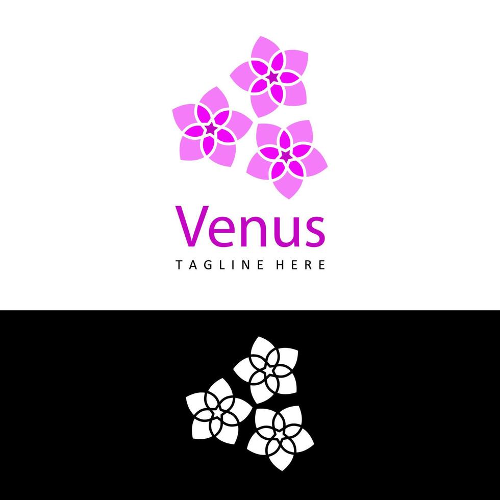 fleur vénus logo modèle de conception vecteur