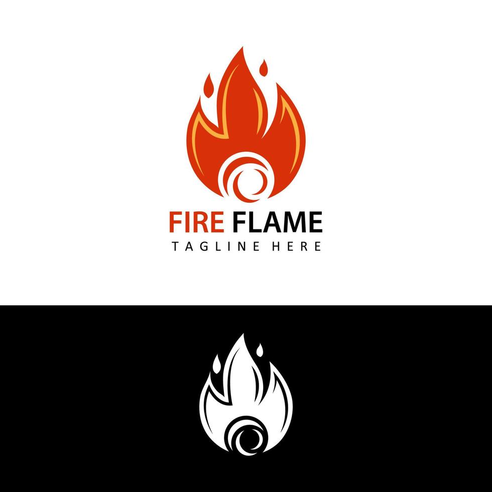 vecteur de conception de modèle de logo de flamme de feu