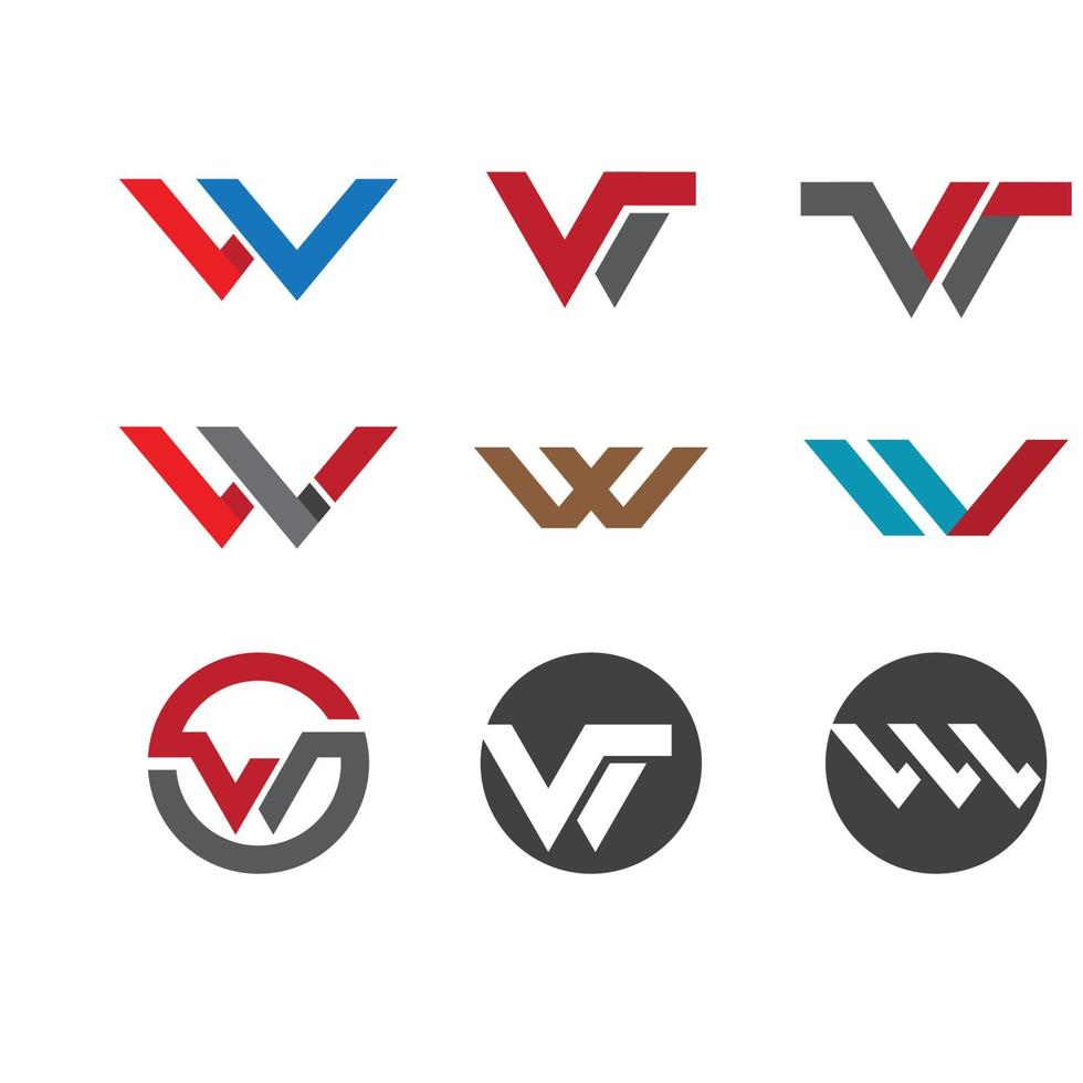w lettre logo modèle vector illustration design
