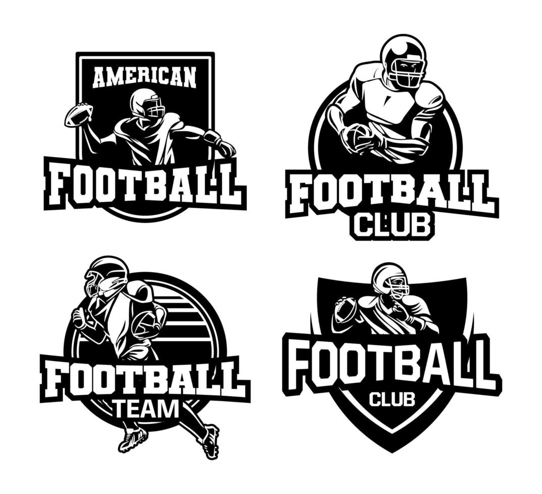 collection de logos d'insigne de football américain vecteur