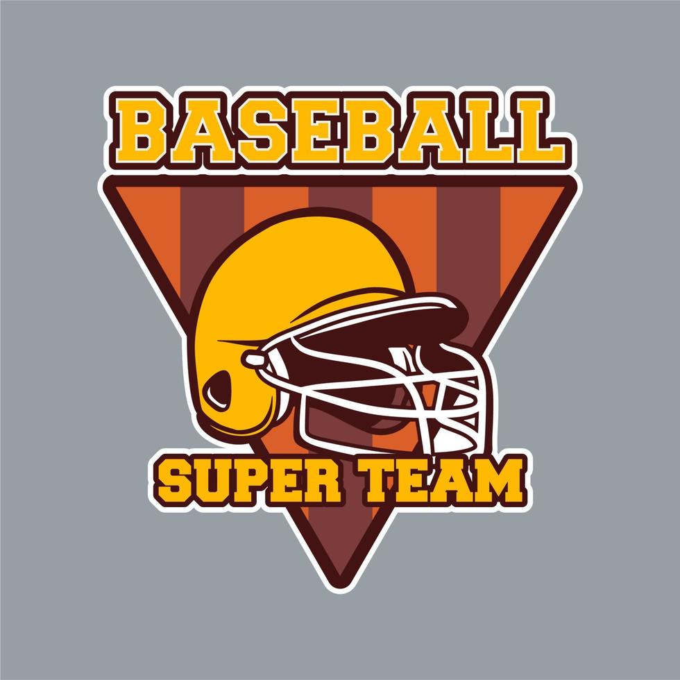 baseball badge logo emblème modèle super équipe vecteur