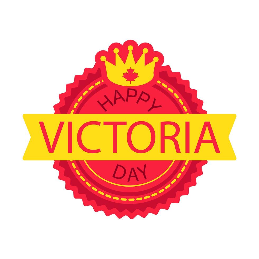 joyeux jour de victoria autocollant vecteur