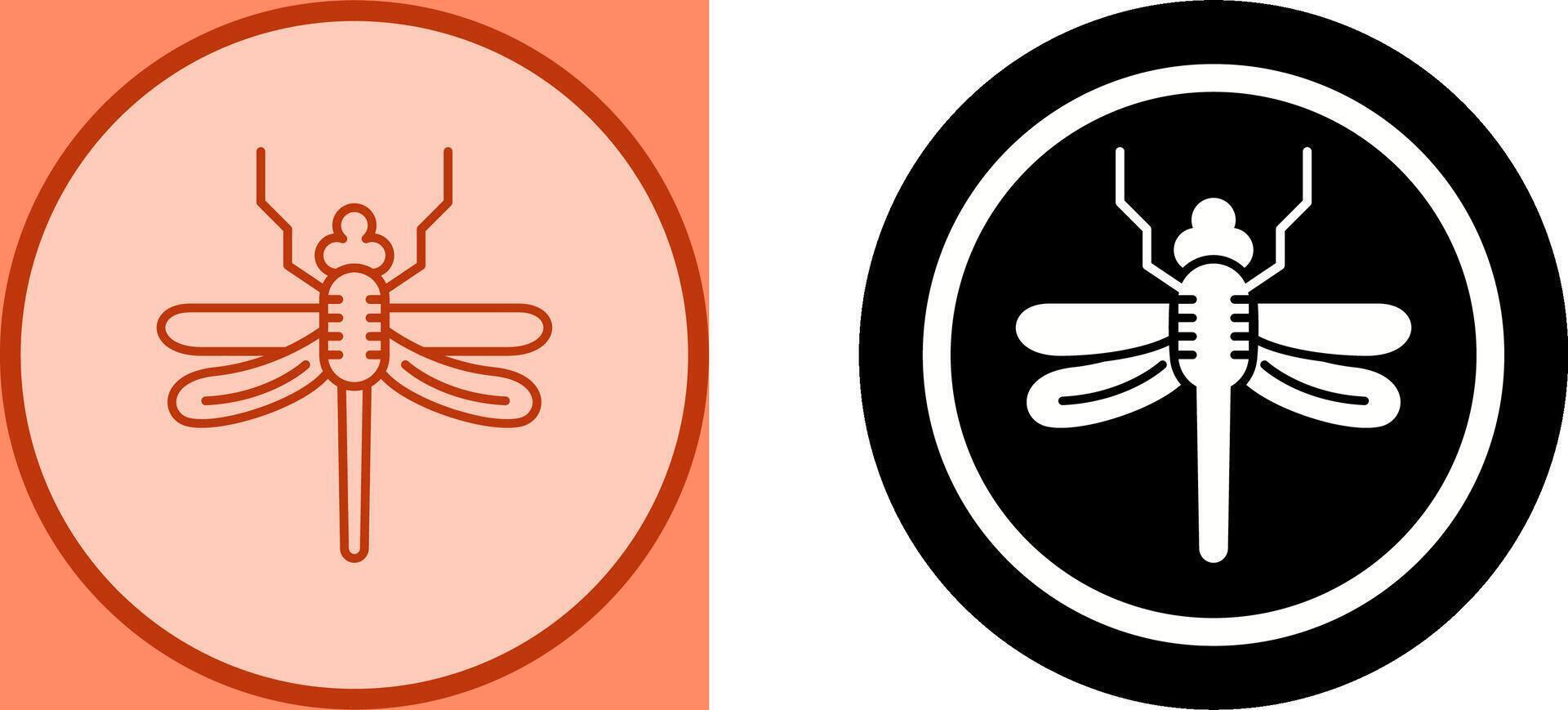 conception d'icône de libellule vecteur