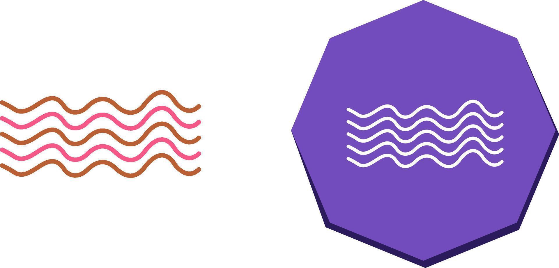 magnétique vagues icône conception vecteur