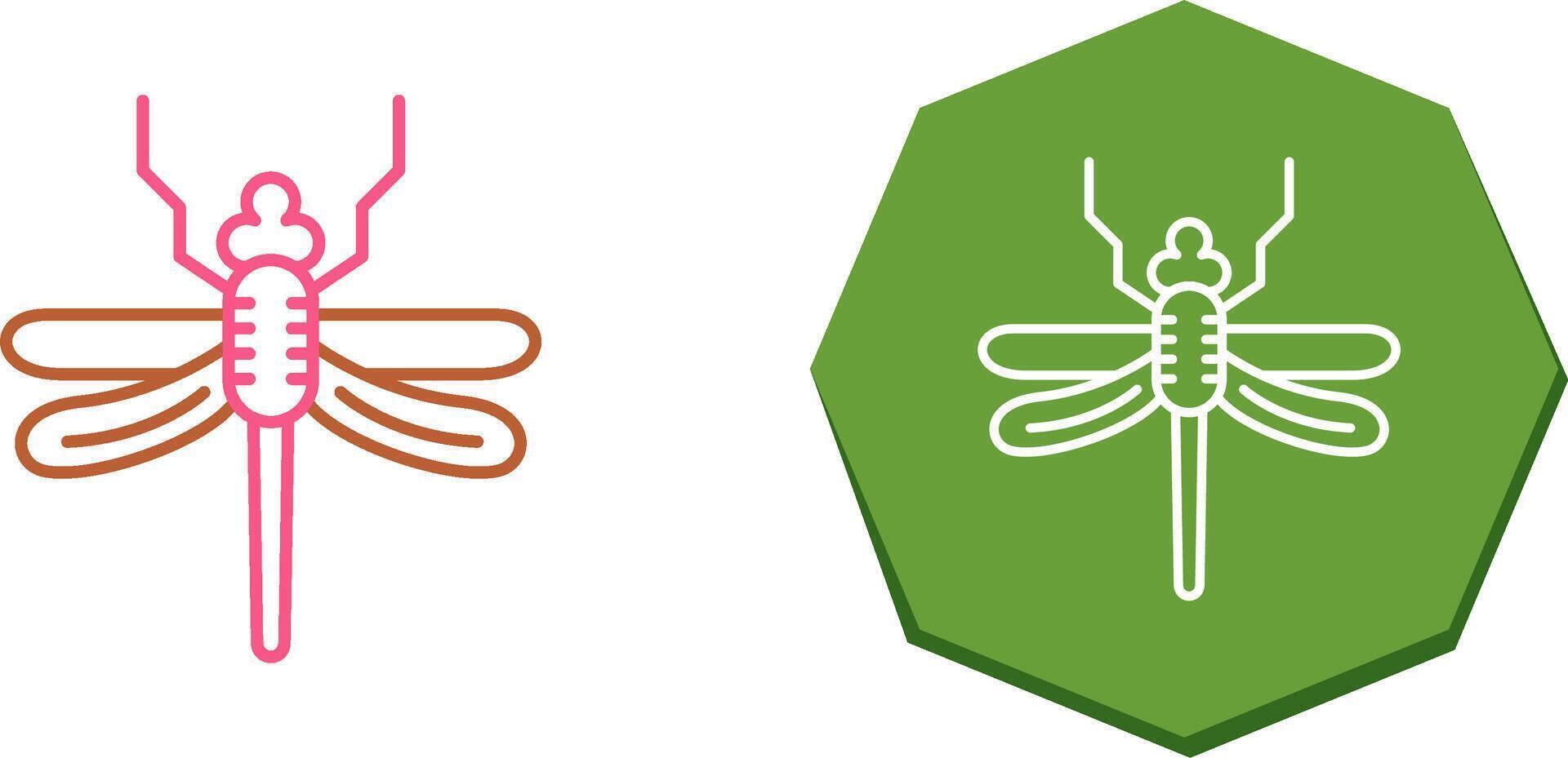 conception d'icône de libellule vecteur