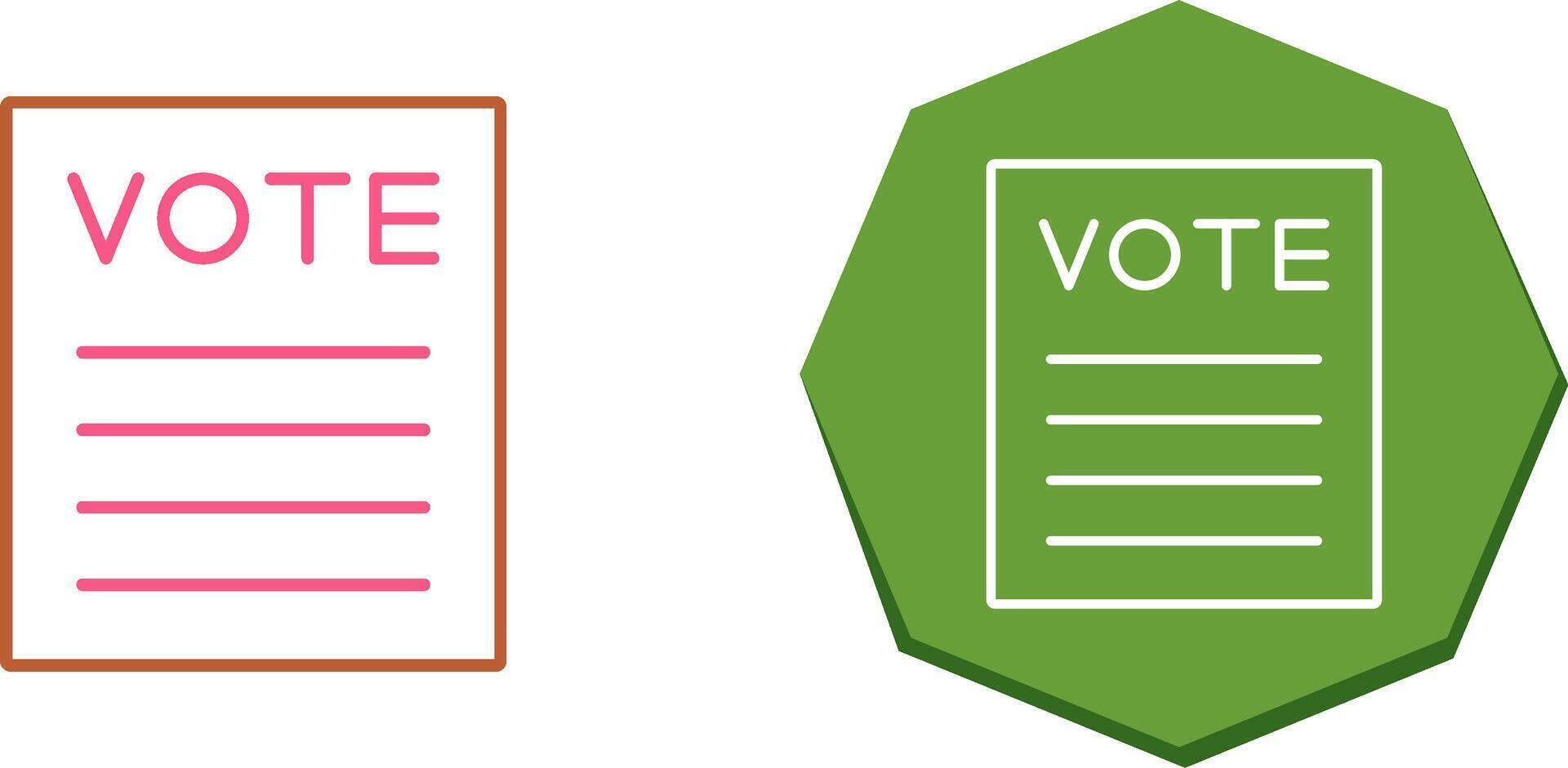 conception d'icône de vote vecteur