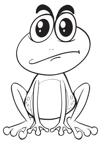 Doodle animal pour grenouille vecteur